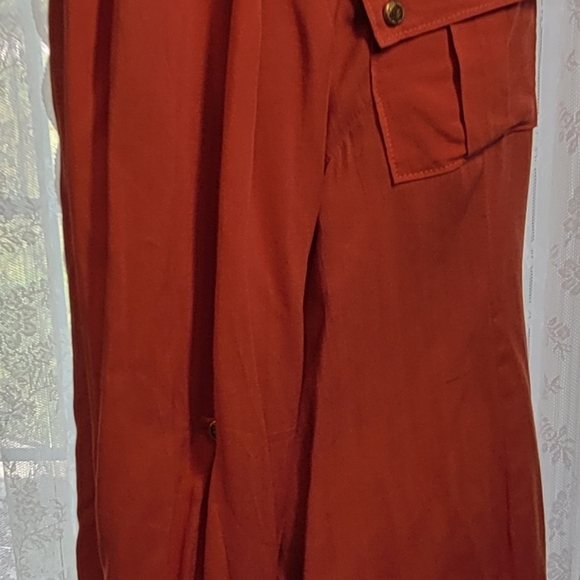 JoyJoy Button Blouse burnt orange L - Picture 3 of 11